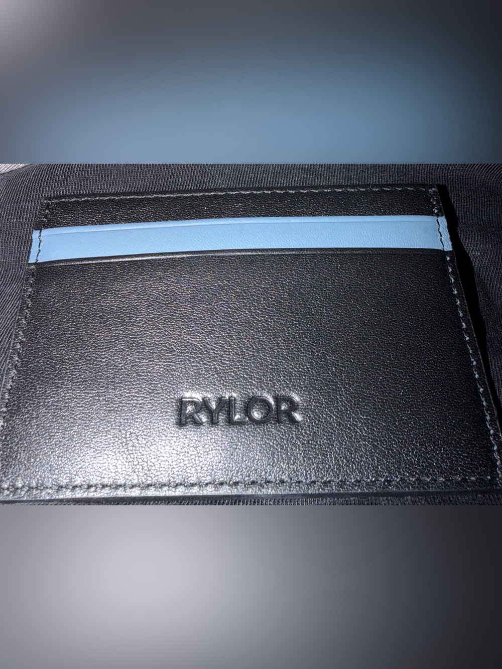 Rylor Black & Blue Slim Card Holder Wallet